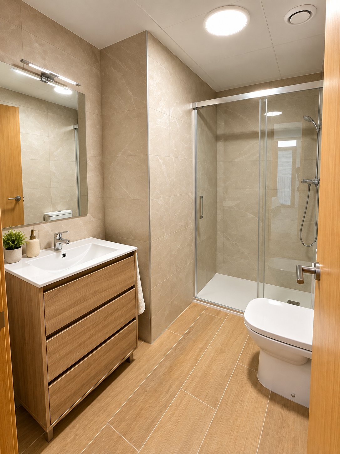 Segundo baño con ducha de Forcall Suites I